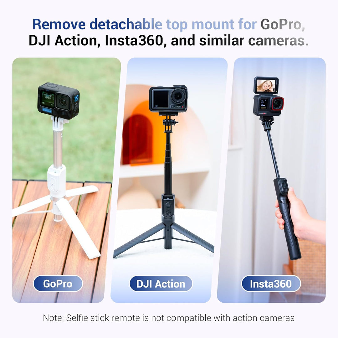 JJC Magnet Selfie Stick Stativ, 101,6 cm ausziehbares Handy Stativ mit Bluetooth Fernbedienung für i
