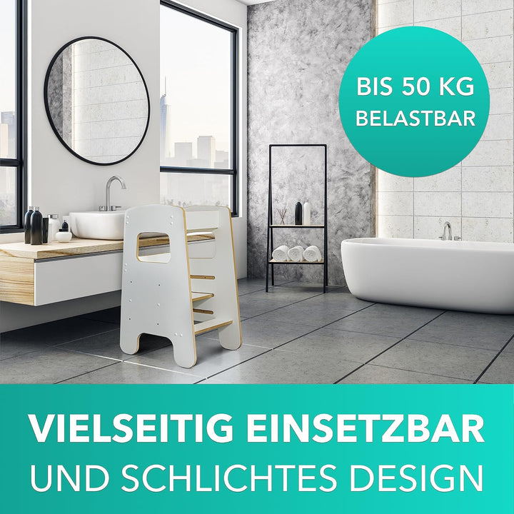 Lernturm für Kinder & Kleinkinder - Tritthocker für Kleinkinder - Küchenhelfer Kinder - Kinderlerntu
