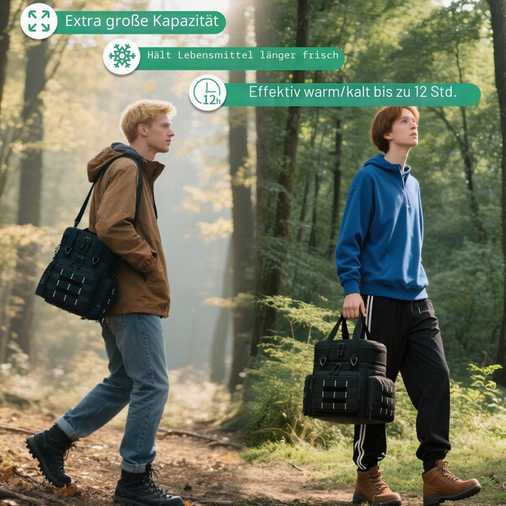 Kühltasche Picknicktasche erweiterbare Isoliertasche Lunchtasche Essen &amp; Getränk Thermotasche für Sc