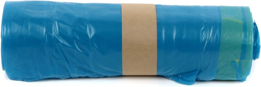 Funny AG-879 LDPE-Zugbandsäcke, 700 x 1100 mm, Typ 60, Blau, Circa 120 L, 250 Stück) Single, Single