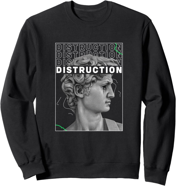 Destruction Greek Sculpture - Sad Aesthetic Edgy Streetwear Sweatshirt