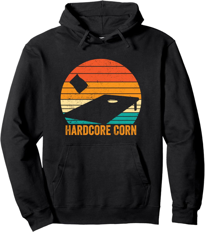 Lustiger Cornhole Corn Hole Retro Hardcore Corn Pullover Hoodie