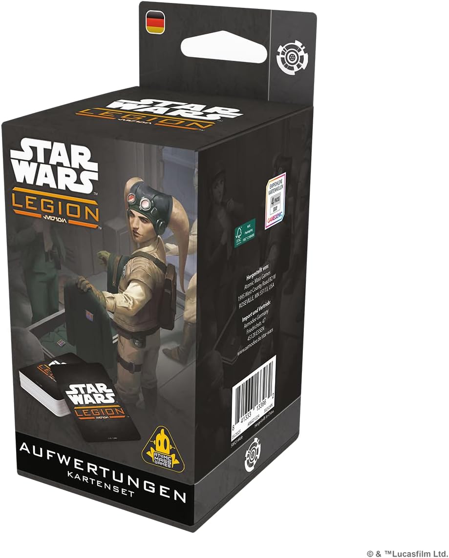 Asmodee, Star Wars: Legion – Aufwertungen Kartenset, Atomic Mass Games, Erweiterung, Tabletop, 2 Spi