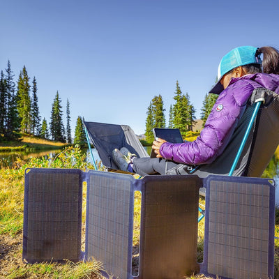 FlexSolar 30 W tragbares Solar-Ladegerät (19,8 V/1,6 A max), wasserdicht, IP67 faltbares Solarpanel