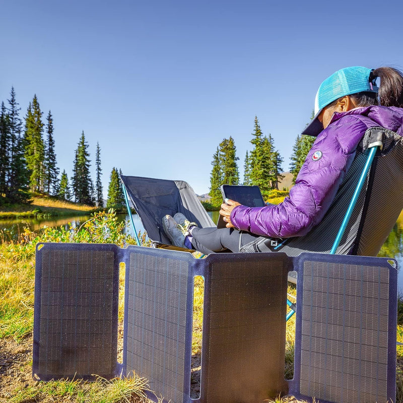 FlexSolar 30 W tragbares Solar-Ladegerät (19,8 V/1,6 A max), wasserdicht, IP67 faltbares Solarpanel