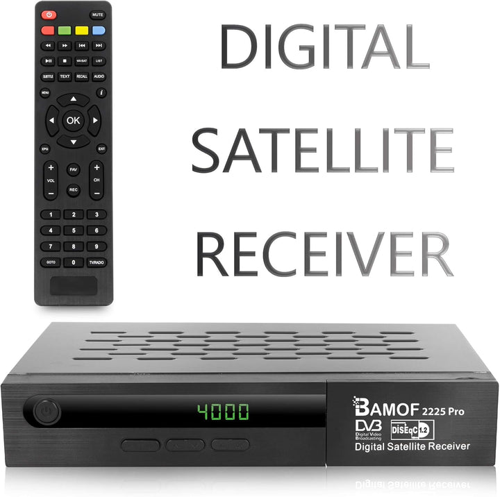 Bamof 2225 PRO Sat Receiver Digitaler Satelliten Receiver- (HDTV, DVB-S/DVB-S2, HDMI, SCART, 2X USB,