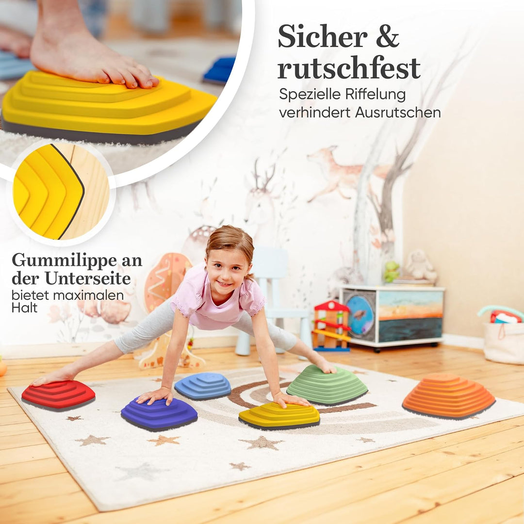 Stapelsteine Balanciersteine für Kinder - fördert Gleichgewicht, Balance & Koordination - vereint Be