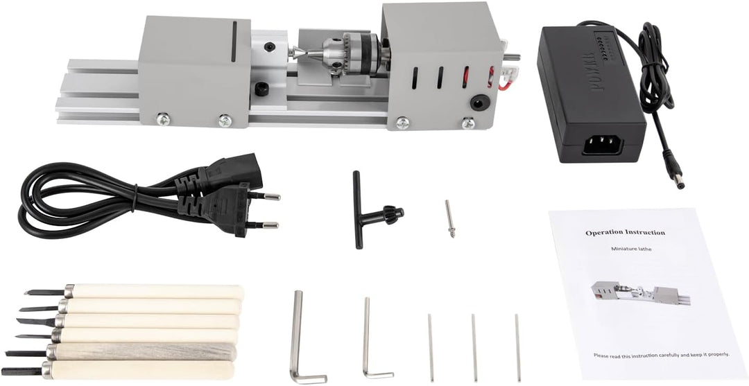 96w 220v 7 Stufen Metalldrehmaschinen Mini Drehmaschine Tischdrehbank Holzbearbeitung Poliermaschine