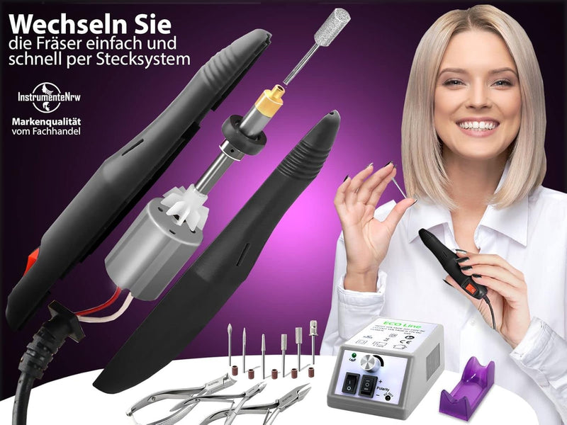 Fusspflegegerät Elektrisches Maniküre Pediküre-Set Fusspflegeset zur Hornhautentfernung mit Nagelzan