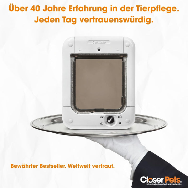 Cat Mate Mikrochip Katzenklappe 1 Stück (1er Pack) Weiss, 1 Stück (1er Pack) Weiss