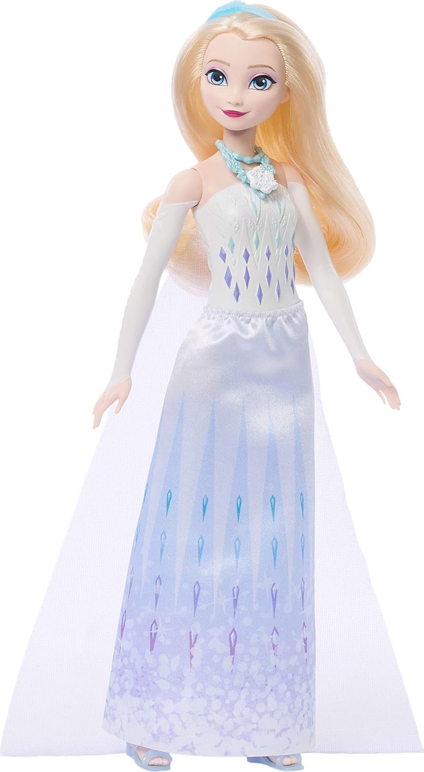Mattel Disney Die Eiskönigin ELSA-Modepuppe und Zubehörteile mit 8 Überraschungen, darunter schneefl