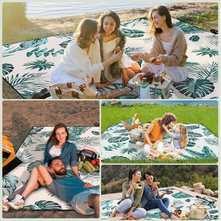 HAUSPROFI Picknickdecke 200x300, wasserdicht & isoliert - XXL Outdoor Decke für Picknick, Strand, Ca