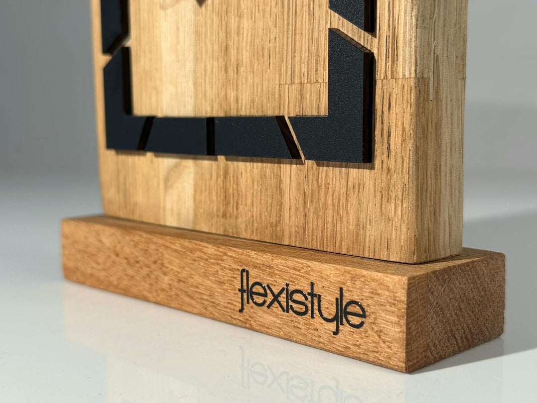 Modern standuhr klein aus Holz Eiche Wohnzimmer Badezimmer (Style 9), Style 9