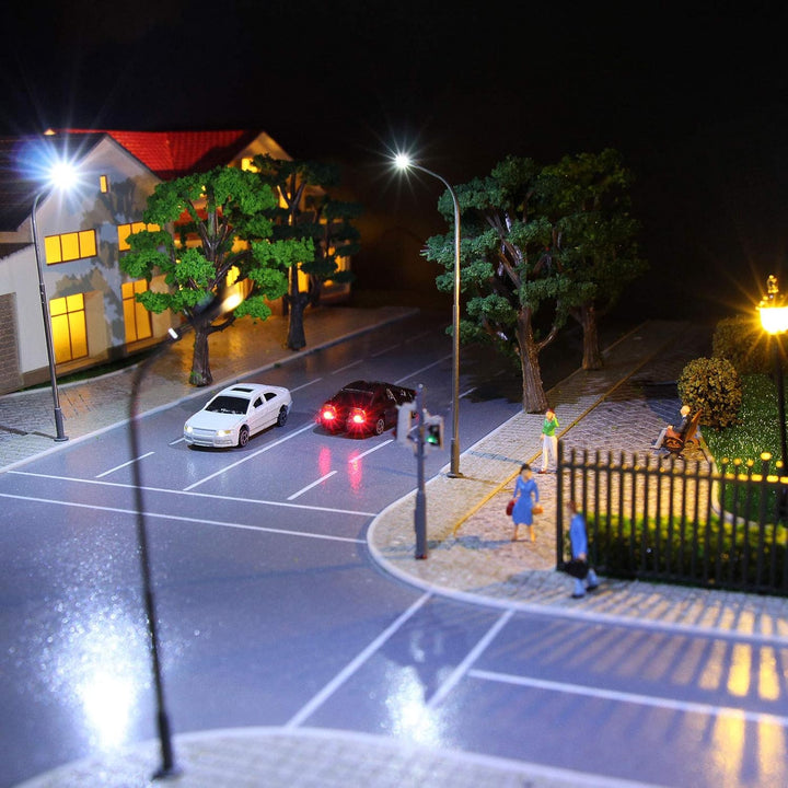 Evemodel 12Stk. 1: 150 N Spur Model beleuchtete Autos mit 12V LED Leuchten für Gebäude Layout Neu EC