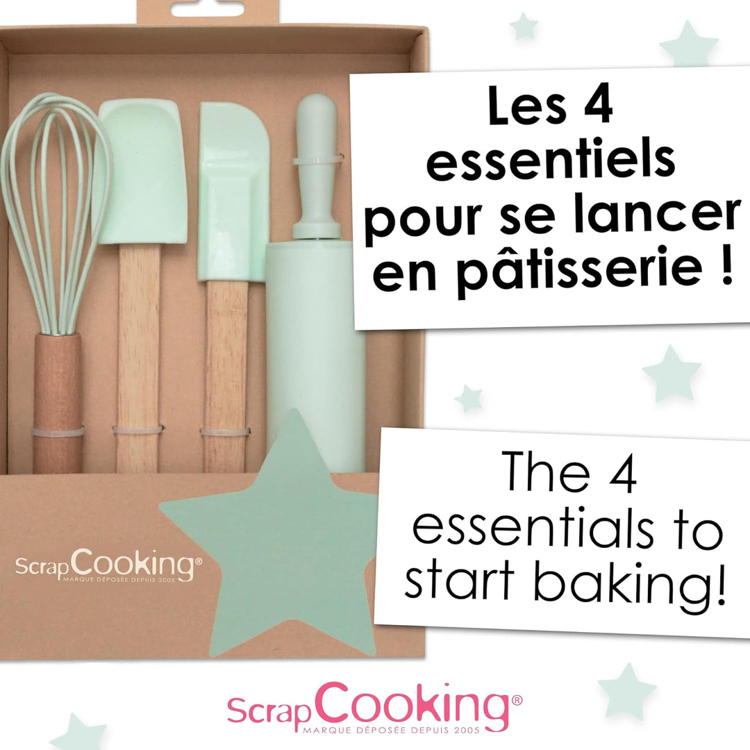 ScrapCooking - Backset für Kinder - Backen Zubehör für Kinder - Geschenkbox 4 Utensilien: Schneebese