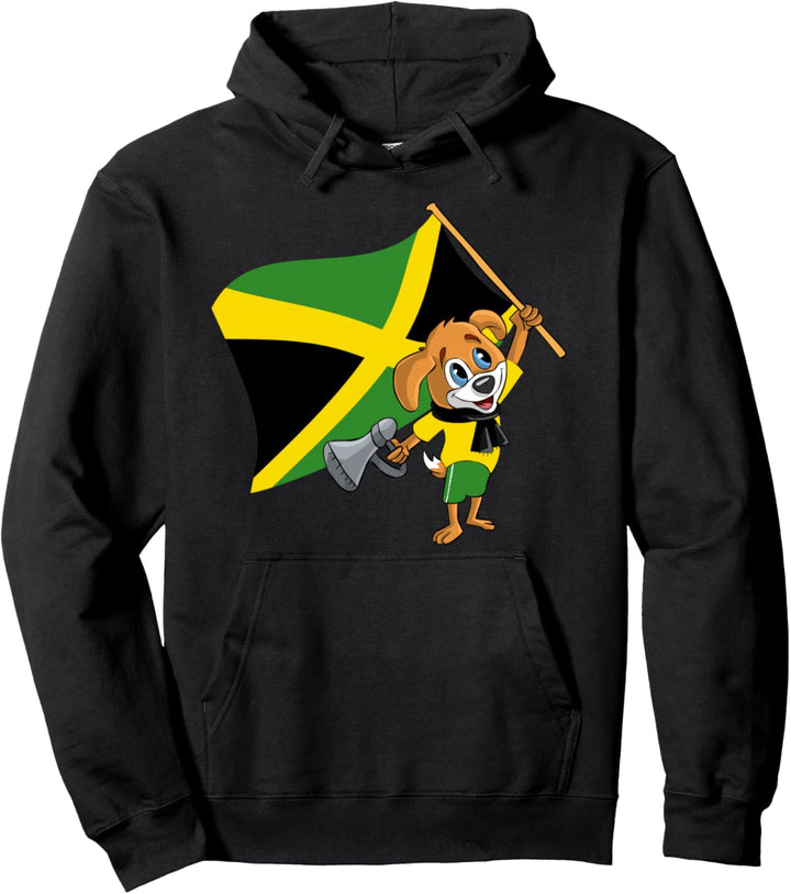 Ein jamaikanischer Fanhund / Geschenk für Jamaika-Fans. Pullover Hoodie