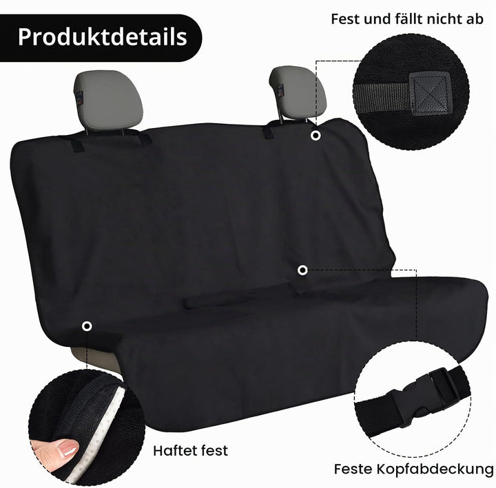 Naapesi Sitzschoner für Autositze, Autositzbezüge Universal Polyester, Schwarz Autositzbezüge Vorder
