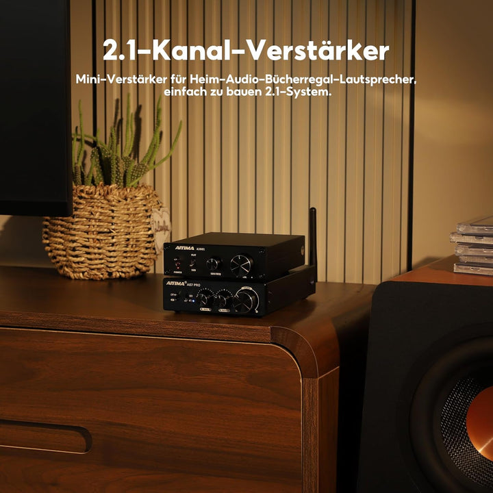 AIYIMA A07PRO TPA3255 Mini-Leistungsverstärker 2.0/2.1-Kanal-Audioverstärker 300 W x 2 Klasse D Hi-F