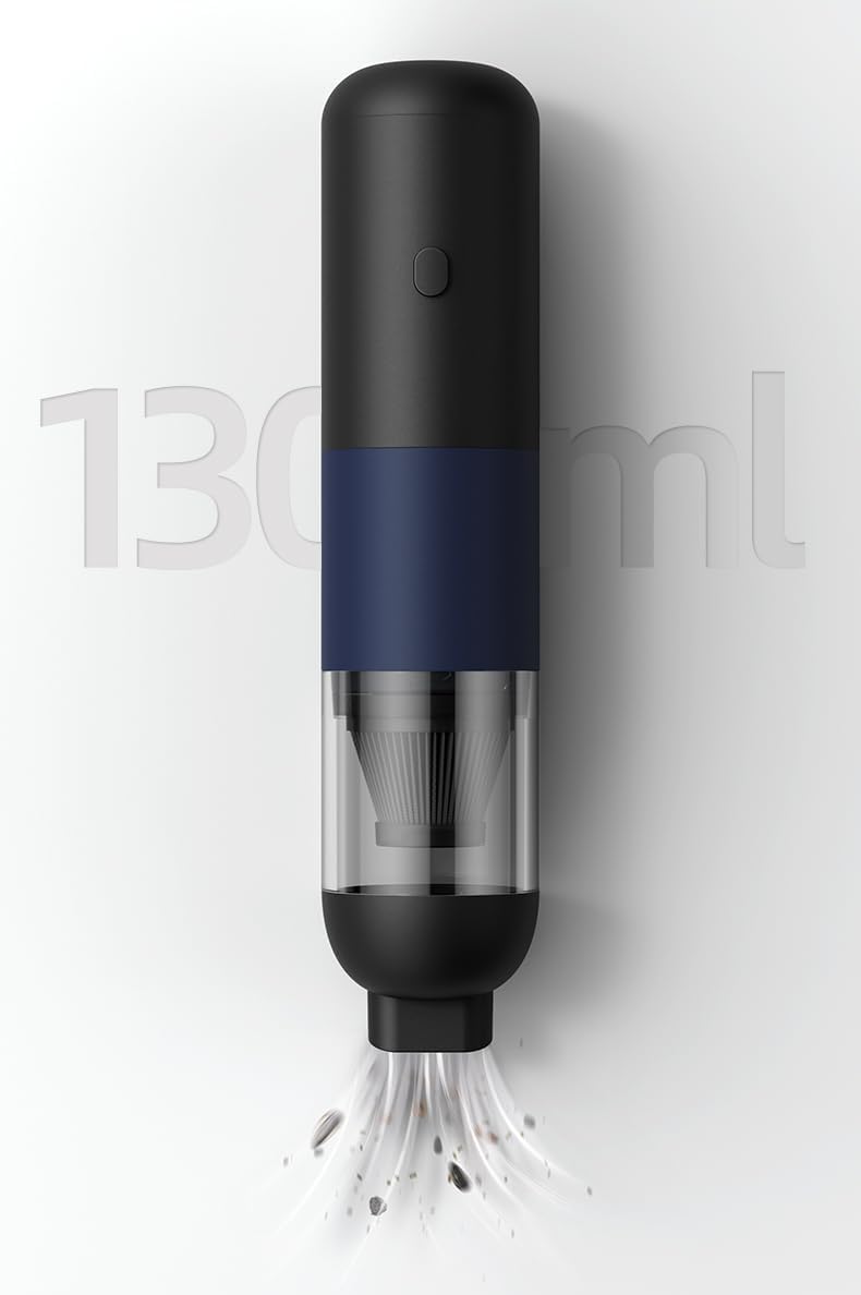 Kabelloser Handstaubsauger, 120W, Tragbarer Kleiner Wiederaufladbarer, 5000mAh Akku, 6000Pa Saugleis