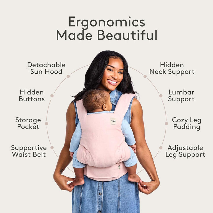 Tula Explore Mesh Babytrage für Neugeborene ab Geburt, 3-in-1 Baby-Tragetasche mit Mesh Rückenpanel,