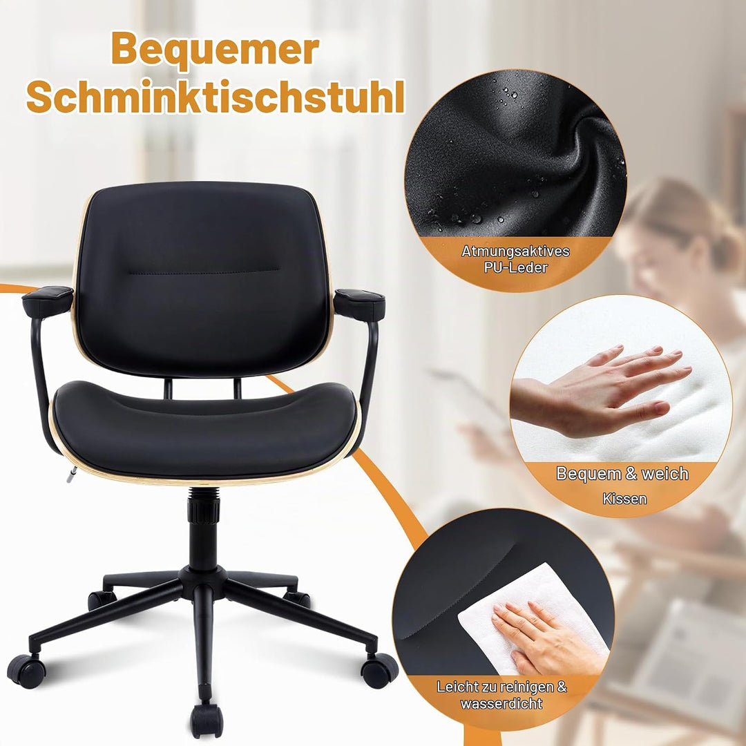 bürostuhl ergonomisch für homeoffice Bürostuhl mit Armlehne Medieval Modern Schreibtischstuhl 360°Dr
