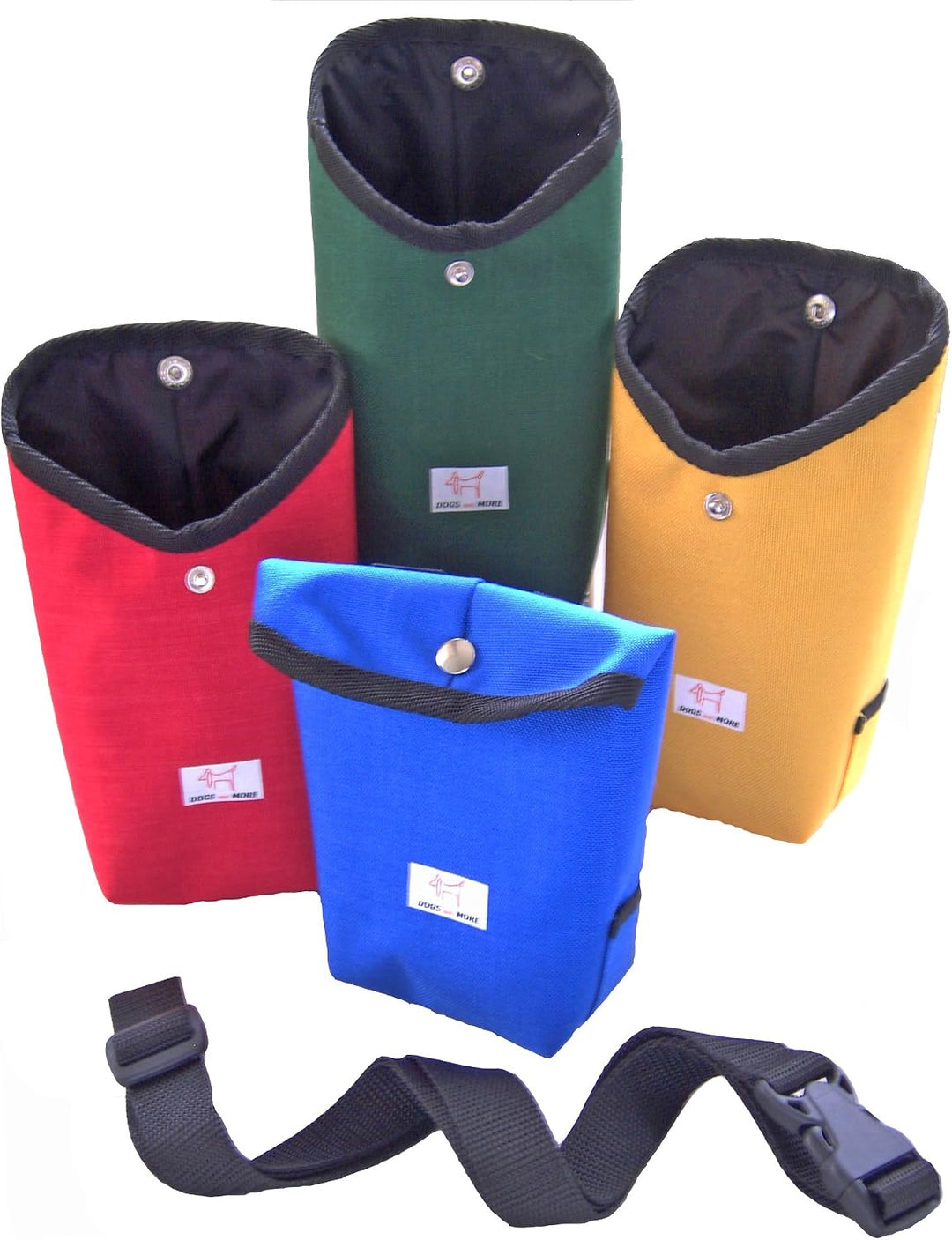 Prima-Bag inkl. verstellbarem Bauchgurt (Leckerlitasche/Leckerlibeutel/Futtertasche) in Rot, Rot