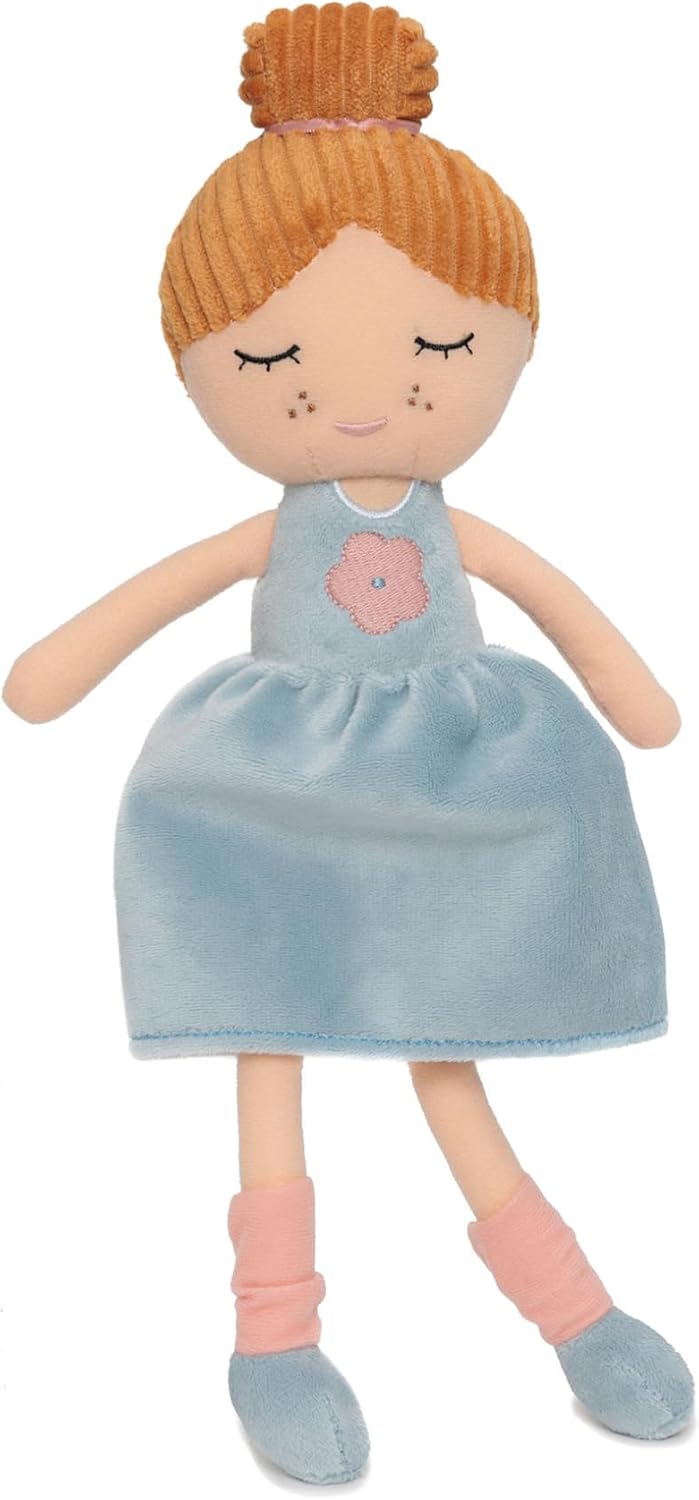 Jollein Stoffpuppe Kuschelpuppe - Doll Rose - 100% Polyester - 32x10x6cm - Kuscheltier - Puppe Flowe