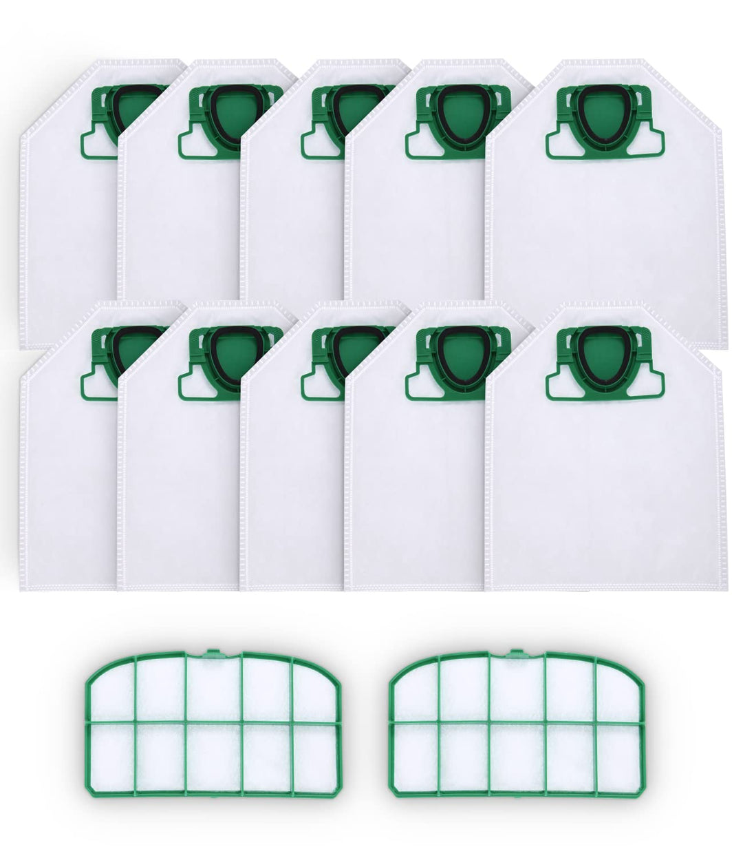 10 VK200 Staubsaugerbeutel für Vorwerk Kobold VK200 FP200 Filte, Premium Allergiker geeignet, Austau