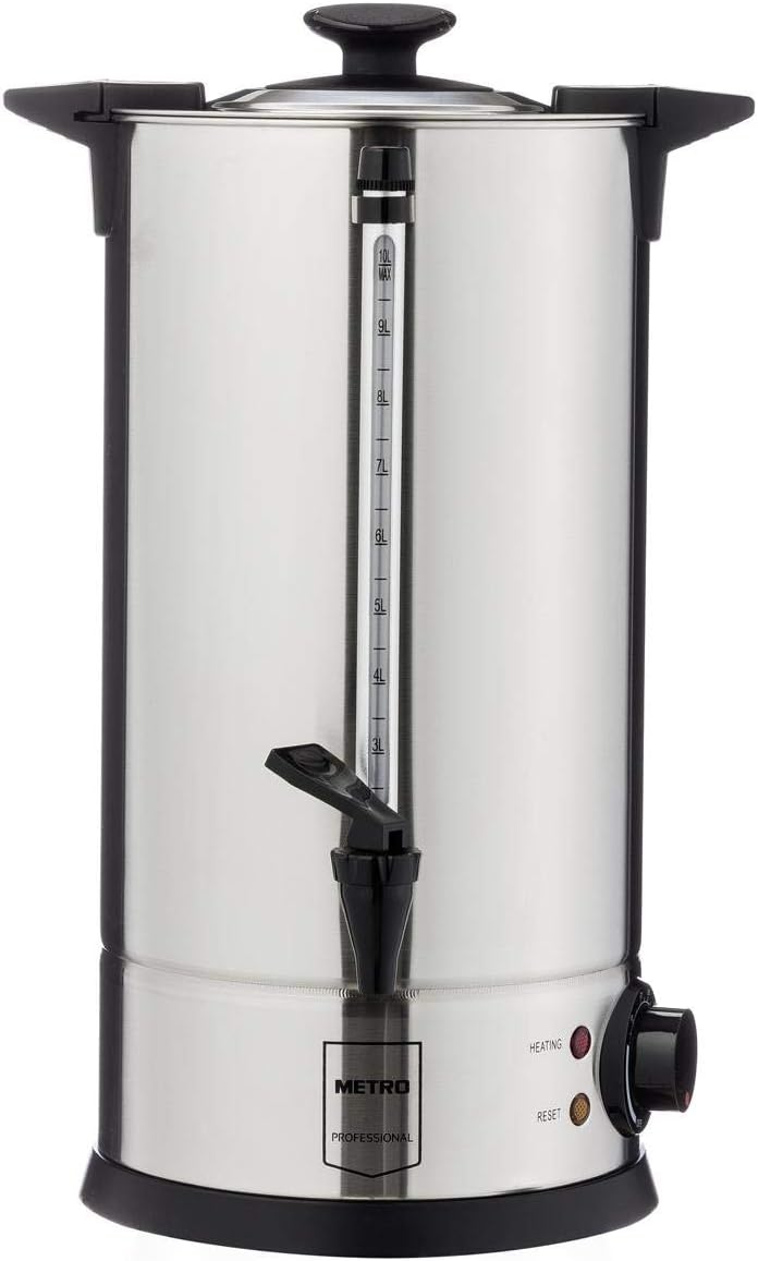 METRO Professional Wasserkocher GWB1010, auch für Glühwein, Glühweinspender, 10 Liter, 65 Tassen, 13