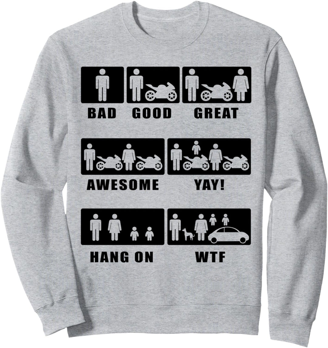 Motorradfahrer – Motorrad-Evolution, Familie Sweatshirt