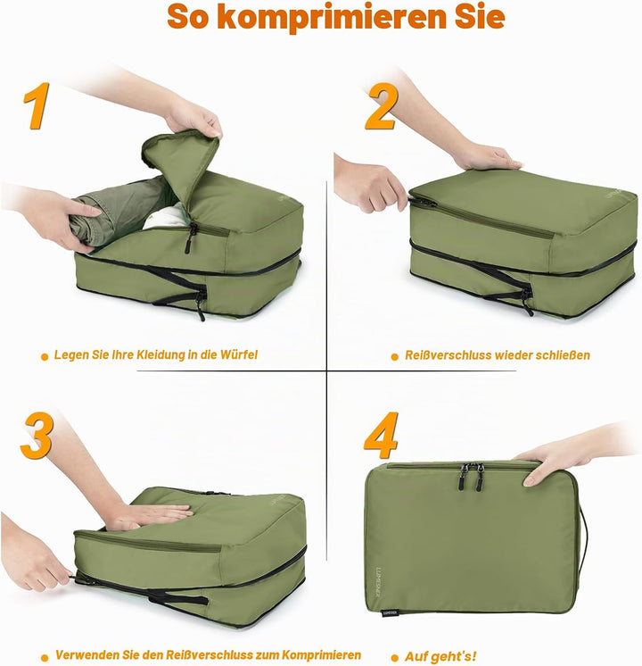 Koffer Organizer Set 8-teilig, Packtaschen für Koffer, Packing Cubes Set für Reise,Packtaschen mit K