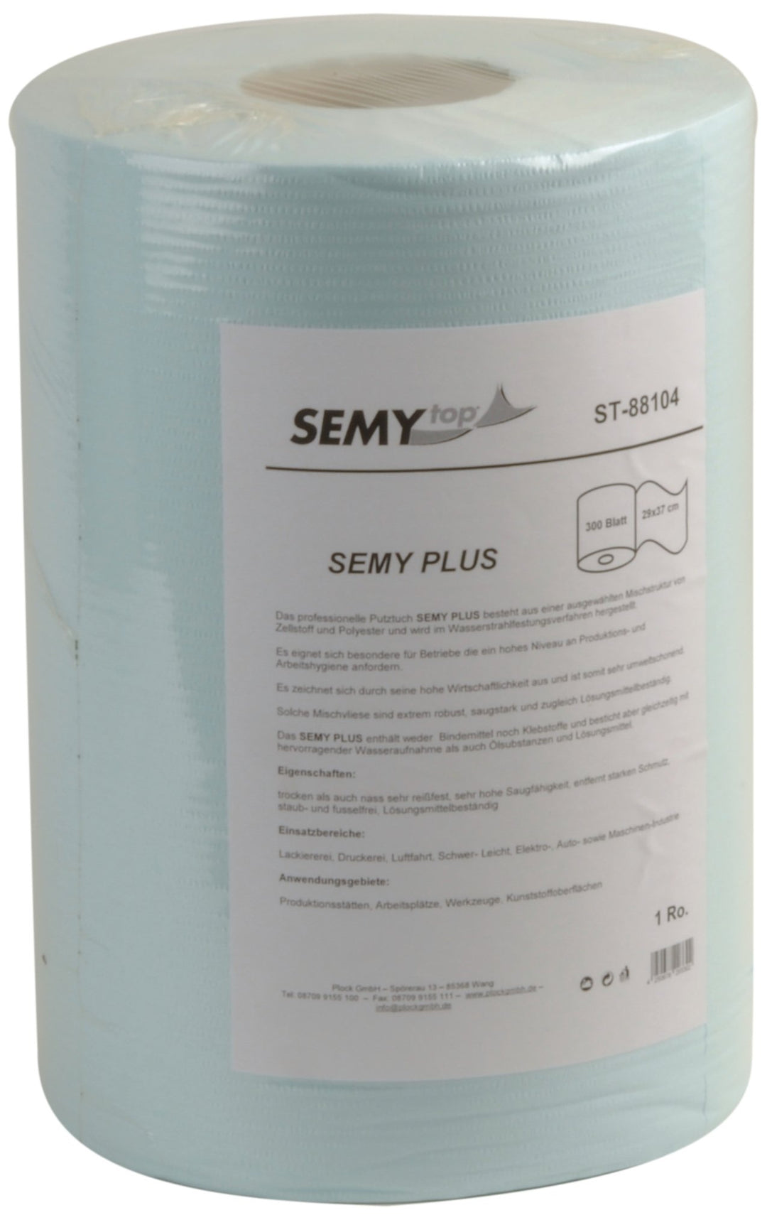 Semy Top Spezial-Putztuchrolle, blau, 29 x 37 cm, 300 Blatt, 1er Pack (1 x 1 Stück)