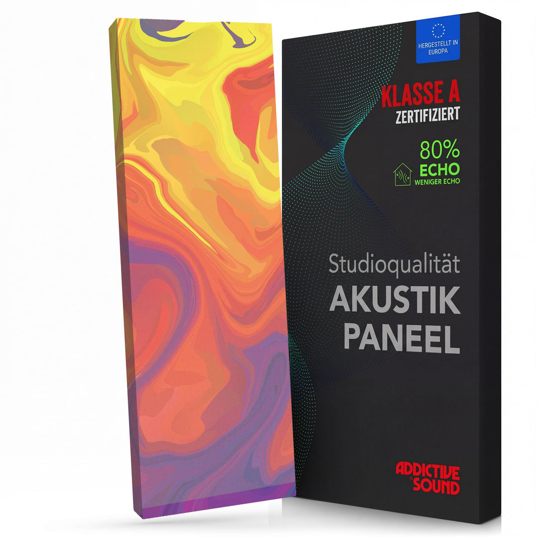 Addictive Sound Akustikbild – Schallabsorber Wandbild mit dichter Akustikwolle – Absorberklasse A –