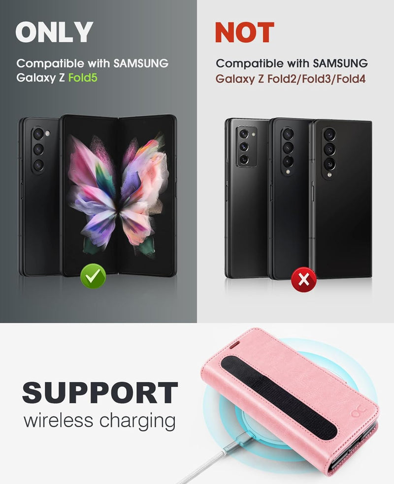 OCASE Aktualisierte Version Hülle Samsung Galaxy Z Fold 5 5G Handyhülle [mit S Pen Halter] [Vorderse
