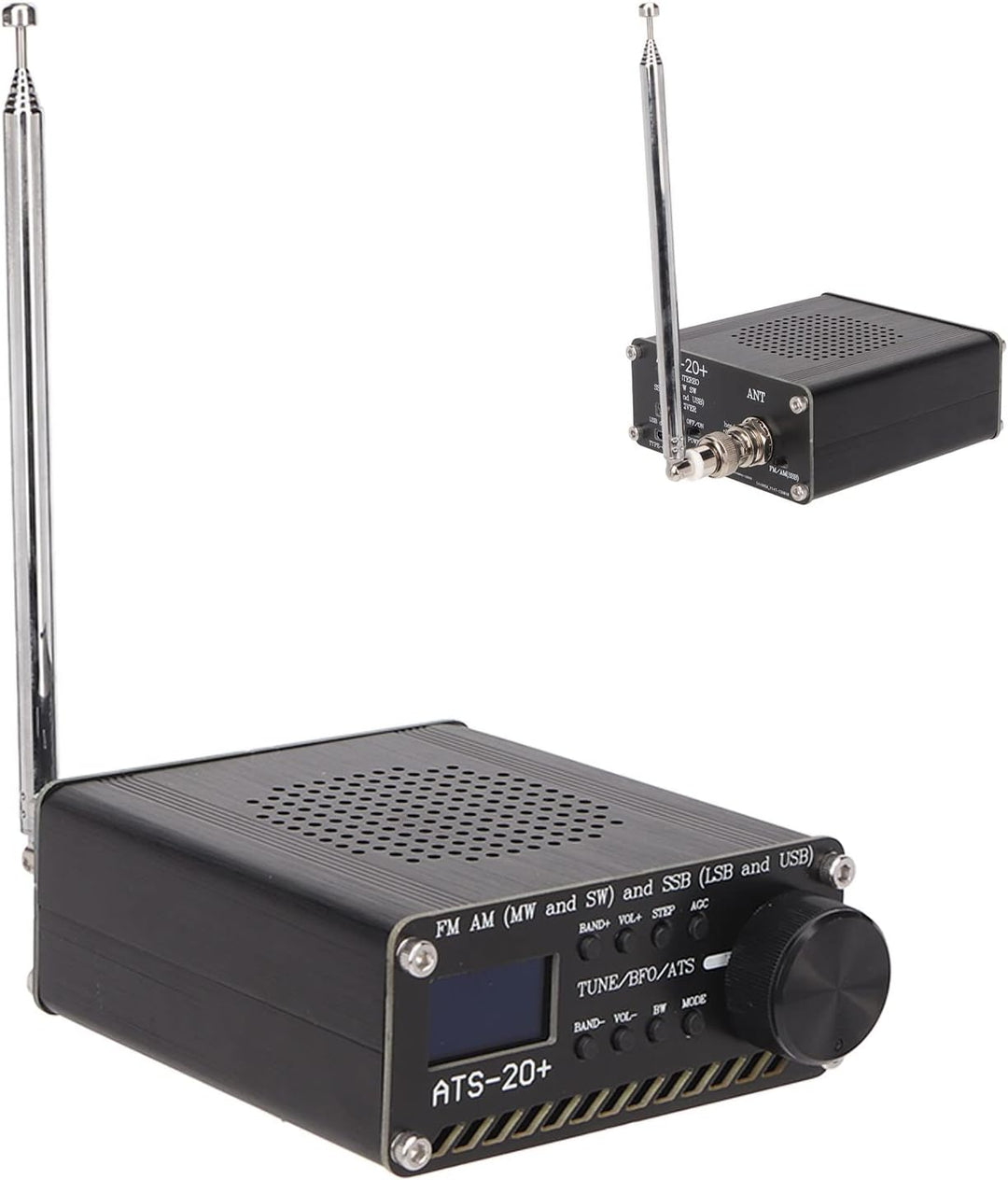 ATS 20+ Si4732 Funkempfänger, Multiband Funkempfänger mit Lautsprecher und Antenne für Camping Im Fr