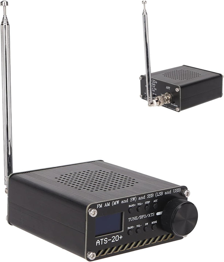 ATS 20+ Si4732 Funkempfänger, Multiband Funkempfänger mit Lautsprecher und Antenne für Camping Im Fr