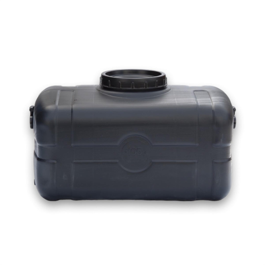 Varile Nutzwassertank inkl.1/2 Zoll Anschluss, Schraubdeckel für Camping und Keller Schwarz 105 L, 1