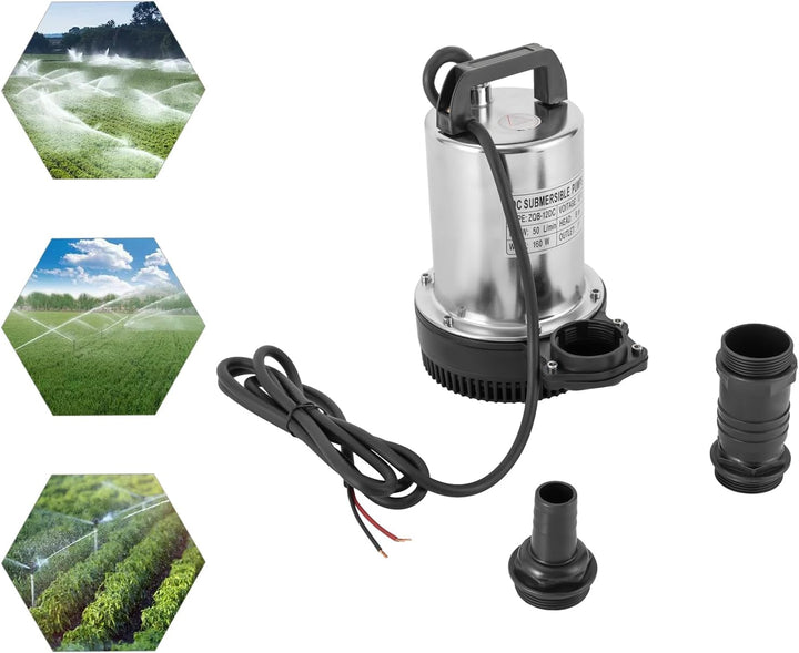 Tauchpumpe Wasserpumpe, 12V 6000L/H Submersible Pump High Water Supply Pressure Fish Pump 160W Für G
