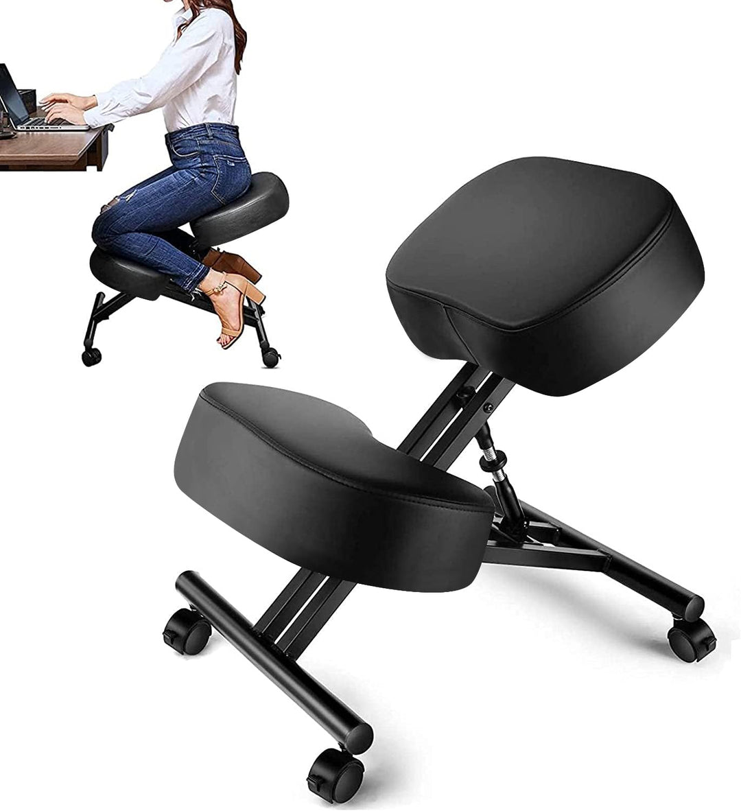 Himimi Kniestuhl Ergonomischer Verstellbarer Kniehocker Haltungskorrekturstuhl Orthopädischer Kniest
