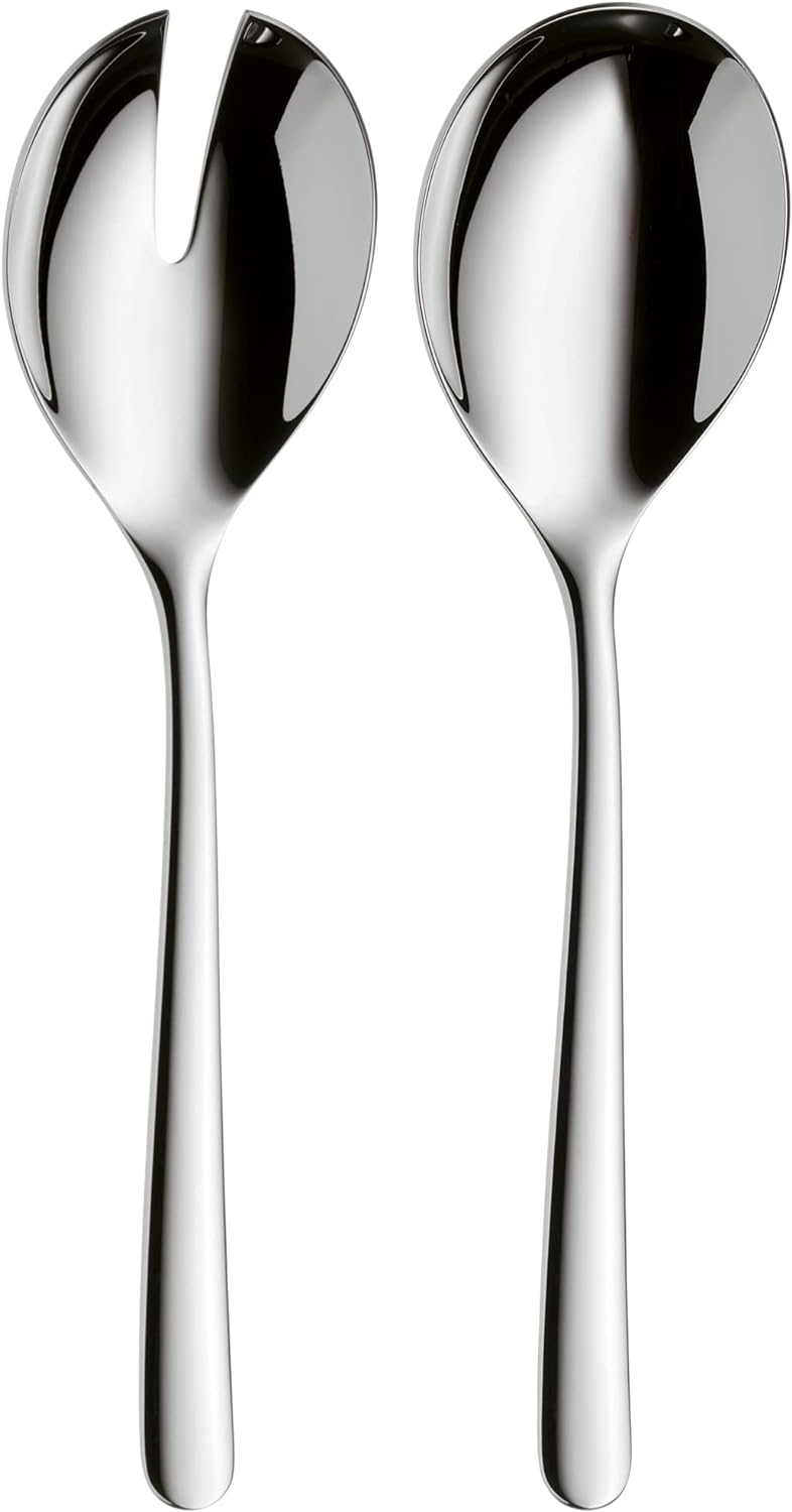 WMF Kult Plus Salatbesteck Edelstahl 23,7 cm, Salatgabel, Servierlöffel, Cromargan protect Edelstahl