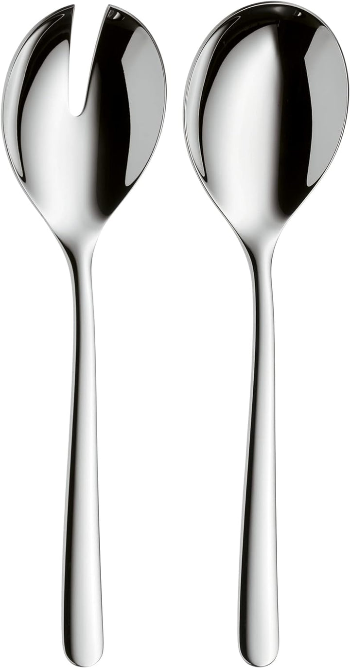 WMF Kult Plus Salatbesteck Edelstahl 23,7 cm, Salatgabel, Servierlöffel, Cromargan protect Edelstahl