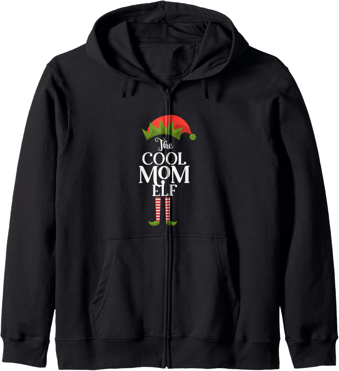 The Cool Mom Elf Xmas Lustiges Familien-Zusammenspiel Kapuzenjacke