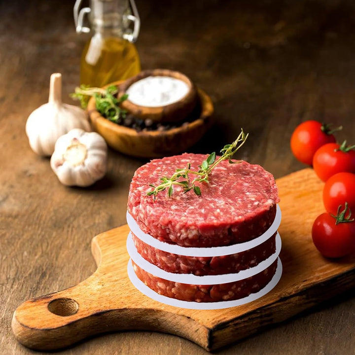 500 Stück Burger Papier Antihaft Burgerpapier Rundes Backpapier, Antihaftbeschichtetes Pergamentpapi