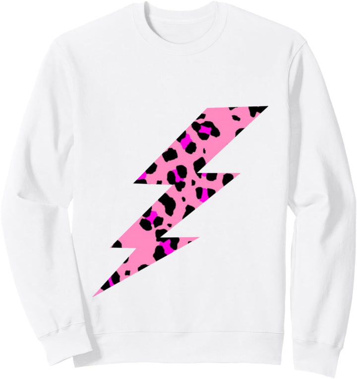 Blitzschraube mit Leopardenmuster, Pink Sweatshirt