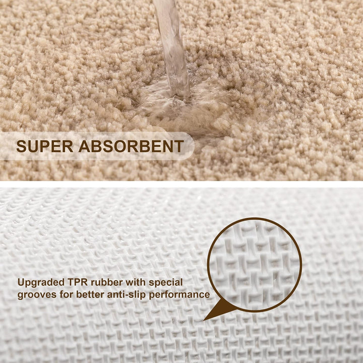 VANZAVANZU Badematte rutschfest Badteppich Extra Lange Verdickt Badezimmerteppich Weich Badeteppich