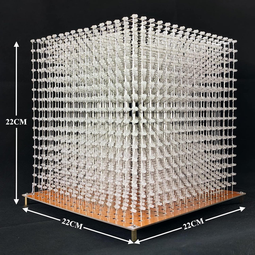 3D Led Cube Light Electronics Kit with LED 16x16x16 Electronic Learning Toy for Children and Teenage