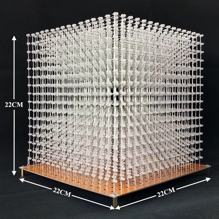 3D Led Cube Light Electronics Kit with LED 16x16x16 Electronic Learning Toy for Children and Teenage