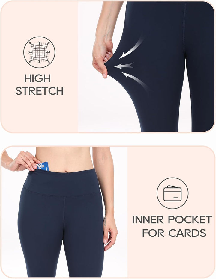 HOFISH Sport-Yogahose für Damen, hohe Taille, Bauchkontrolle, Workout, Laufen, Yoga, Leggings, S-XL,