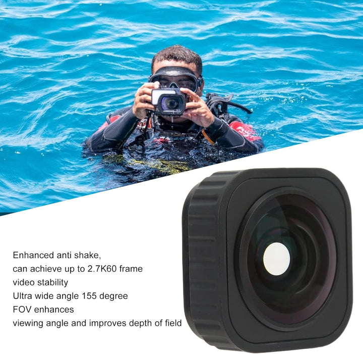 Max Lens Mod für Hero Action Camera, Anti Shake Action Camera Max Lens, Professionelles Ultraweitwin