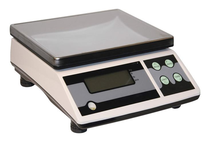 Kerbl Tischwaage Digital (bis zu 30 kg, mit Edelstahl-Plattform, mit Stückzahlfunktion, schnelles un